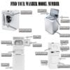 W10381562 Whirlpool Washer Door Bellow PS11753988 AP6020669 2229552 W10290499 